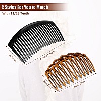 24 Pieces French Hair Side Combs Set Plastic Twist Comb Hair Clip Combs Accessories For Girls Women 11 Teeth Side 23 Teeth Sid