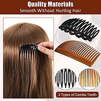 24 Pieces French Hair Side Combs Set Plastic Twist Comb Hair Clip Combs Accessories For Girls Women 11 Teeth Side 23 Teeth Sid