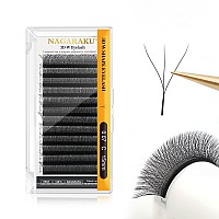 Nagaraku W Eyelash Extension 3D Volume Premade Fan 007Mm C Curl 15Mm Faux Mink Matte Black Cluster Easy Fanning Yy Eye Lashes