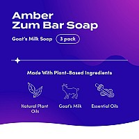 Zum Bar Goats Milk Soap Amber 3 Oz 3 Pack