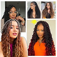 8 Packs Crochet Box Braids14 Inch Boho Box Braids Crochet Braids Hair Bohomian Box Braid Crochet Hair Synthetic Braiding Hair G