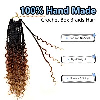 8 Packs Crochet Box Braids14 Inch Boho Box Braids Crochet Braids Hair Bohomian Box Braid Crochet Hair Synthetic Braiding Hair G