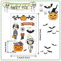 20 Sheets Halloween Temporary Tattoos For Kids Glow In Dark Tattoo Stickers Luminous Tattoos Make Up Stickers Party Favors Fill