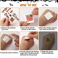 20 Sheets Halloween Temporary Tattoos For Kids Glow In Dark Tattoo Stickers Luminous Tattoos Make Up Stickers Party Favors Fill