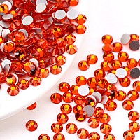 Novani Orange Rhinestones 1440Pcs Ss20 Glass Rhinestones Crystal Flatback Gemstones For Crafts Nails Makeup Bags And Shoes Decor