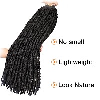 Zrq 30 Inch Butterfly Locs Crochet Hair Long Distressed Faux Braids Hair Prelooped Synthetic Crochet Soft Locs 30 In Goddess Lo