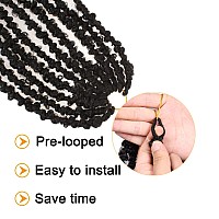 Zrq 30 Inch Butterfly Locs Crochet Hair Long Distressed Faux Braids Hair Prelooped Synthetic Crochet Soft Locs 30 In Goddess Lo