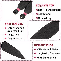 Prestretched Braiding Hair Original Kanekalon Braid Hair Extensions Hot Water Setting Crochet Hair Braids Yaki Texture Easy