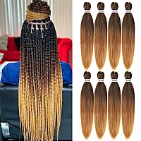 Liang Dian Pre Stretched Braiding Hair 8 Pack 22 Inch Hot Water Setting Professional Soft Yaki Texture Synthetic Hair Extensions