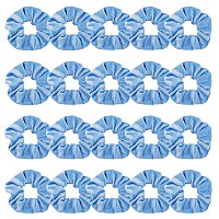 20 Pcs Sky Blue Scrunchies, Didder Velvet Scrunchies, Scrunchies for Hair Velvet Hair Scrunchies, Soft Elastics Bobbles Ropes Scrunchie Solid color Cute Scrunchies for Women Girls Hair Accessories