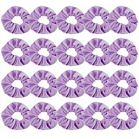 20 Pcs Light Purple Scrunchies, Didder Velvet Scrunchies, Scrunchies for Hair Velvet Hair Scrunchies, Soft Elastics Bobbles Ropes Scrunchie Cute Scrunchies for Women Girls Hair Accessories