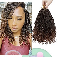 Goddess Box Braids Crochet Hair 10 Inch Bohemian Box Braids Crochet Hair With Curly Ends Boho 3X Synthetic Crochet Braiding Hair