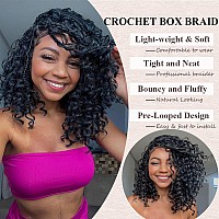 Goddess Box Braids Crochet Hair 10 Inch Bohemian Box Braids Crochet Hair With Curly Ends Boho 3X Synthetic Crochet Braiding Hair