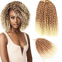 10 Inch Short Passion Twist Hair 8 Bundles Marlybob Kinky Curly Crochet Hair For Black Women Jerry Curly Braiding Hair 8Bundles