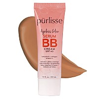 Purlisse Ageless Glow Serum Bb Cream Spf 40 Clean Crueltyfree Full Flawless Coverage Hydrates With Collagen Tan Deep