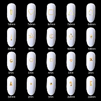 Nibiru Gold Metal Nail Art Studs Kit 4000Pcs 3D Metal Nail Art Jewelry Decoration Star Moon Feather Shell Multi Shapes Nail De