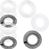 Shappy Hairband 9 Pieces Full Circular Stretch Comb Flexible Plastic Circle Comb Stretch Hairband Headband Holder For Women Gir