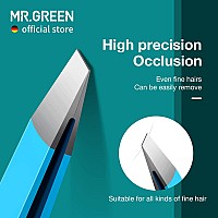 Mrgreen Eyebrows Tweezers Colorful Beauty Fine Hairs Puller Makeup Tools Stainless Steel Slanted Eye Brow Clips Removal Blue