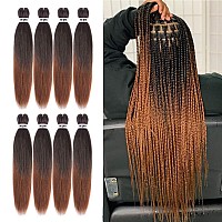 Pre Stretched Braiding Hair 26 Inch 8 Packs Professional Soft Yaki Braiding Hair For Braids Hot Water Setting Synthetic Crochet