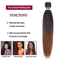 Pre Stretched Braiding Hair 26 Inch 8 Packs Professional Soft Yaki Braiding Hair For Braids Hot Water Setting Synthetic Crochet