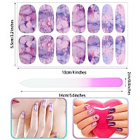 Maitys 336 Pieces 24 Sheets Full Wrap Nail Polish Strips Stickers Selfadhesive Gel Nail Strips Art Decals With Nail File For Wo