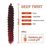 28 Inch Ocean Wave Crochet Hair 3 Packs Deep Wave Crochet Hair Extensions Deep Twist Braiidng Hair For Women28 Inch T530