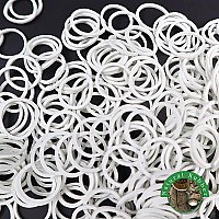 Rubber Bands 1000 Pcs Mini Size No Break & Damage Stretchy Elastic Premium Quality Made in Vietnam Hair Ties (White - 4 Pack of 250 Pcs)