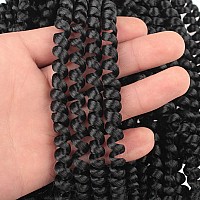 Xtrend 16 Inch 6 Packs Spring Twist Crochet Braids Hair For Butterfly Faux Locks Short Crochet Hair Synthetic Braiding Hair Extensions For Woman Fashion Fluffy Twist Hair (1B#)