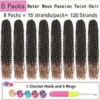 Passion Twist Hair 24 Inch 8 Packs Passion Twist Crochet Hair For Black Women Water Wave Braiding Hair Bohemain Long Spring Twis