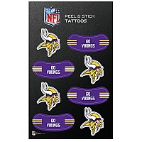 Rico Industries Nfl Minnesota Vikings Peel And Stick Tattoos Small