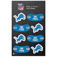 Rico Industries Nfl Detroit Lions Peel And Stick Tattoos Small