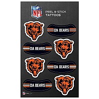 Rico Industries Nfl Chicago Bears Peel And Stick Tattoos Small