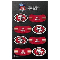 Rico Industries Nfl Football San Francisco 49Ers Peel Stick Temporary Tattoos Eye Black Game Day Approved