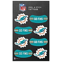 Rico Industries Nfl Miami Dolphins Peel And Stick Tattoos Small