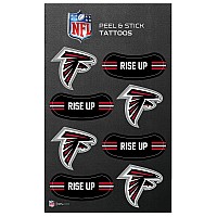 Rico Industries Nfl Football Atlanta Falcons Peel Stick Temporary Tattoos Eye Black Game Day Approved