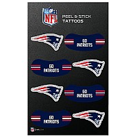 Rico Industries Nfl Football New England Patriots Peel Stick Temporary Tattoos Eye Black Game Day Approved