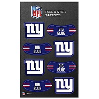 Rico Industries Nfl Football New York Giants Peel Stick Temporary Tattoos Eye Black Game Day Approved