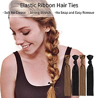 79Style Womens Hair Accessories 100Pcs Fabric Ribbon Ties Knotted Ponytail Holders In Brown Black No Break No Damage So