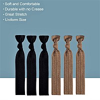 79Style Womens Hair Accessories 100Pcs Fabric Ribbon Ties Knotted Ponytail Holders In Brown Black No Break No Damage So