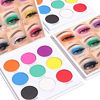 Yeweian 9 Colors Rainbow Eyeshadow Palette High Pigmented Colorful Eyeshadow Makeup Palette Bright Neon Eyeshadow Palette Last