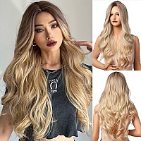 Esmee 24 Inches Long Wigs Ombre Blonde Wig Party Wig for Women Heat Resistant Fibre for Daily Party Use