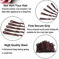 Mini Bobby Pins Brown With Cute Case 200 Ct 138 Inch Bronze Small Hair Bobby Pins For Buns Premium Hair Pins For Kids Girls