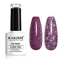 Rarjsm Diamond Gel Nail Polishdark Purple Reflective Glitter Gel Polishsparkle Shiny Gel Nail Polish For Home Design Glitter N