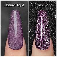 Rarjsm Diamond Gel Nail Polishdark Purple Reflective Glitter Gel Polishsparkle Shiny Gel Nail Polish For Home Design Glitter N