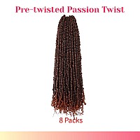 The Bohobabe Long Pretwisted Passion Twist Crochet Hair 30 Inch Prelooped Long Crochet Passion Twist Braiding Hair 8 Packs Sof