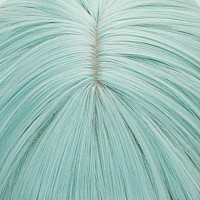 QACCF Mint Bob Wig Short Wavy Shoulder Length Women Full Bang Heat Resistant Wig (Mint)