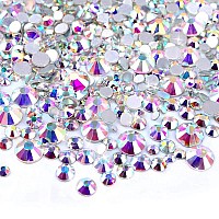 1440Pcs Mix Size Ss3Ss30 Crystals Ab Nail Rhinestones Round Flatback Nail Art Glass Gems Beads Stones For Nails Decoration Jewe