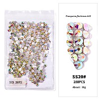 576Pcs Ss20 5Mm Crystals Ab Nail Rhinestones Round Flatback Nail Art Glass Gems Beads Stones For Nails Decoration Jewels Accesso