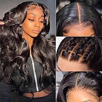 Wigmy Body Wave Lace Front Wigs 13X4 Hd Undetectable Lace Wigs Human Hair Pre Plucked With Baby Hair Natural Hairline Natural Br