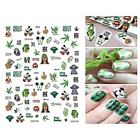 8 Sheets Cute Cartoon Nail Art Stickers 3D Selfadhesive Nail Decals 3D Nail Art Supplies Nail Stickers For Women Kids Girls Man